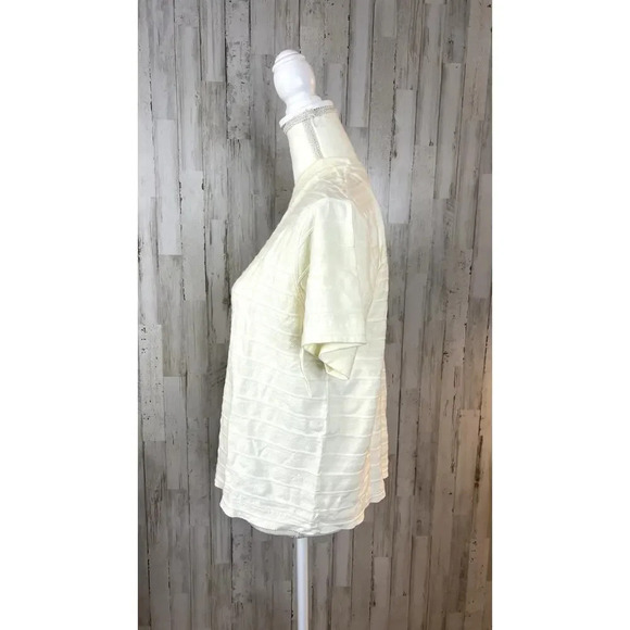 Vintage Blast Point Men's XL White Textured Short Sleeve Crew Neck Tee - Picture 7 of 8